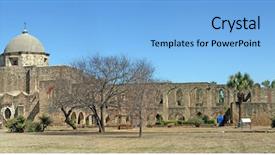 Presentation with san antonio - Audience pleasing presentation theme consisting of san jose in san antonio backdrop and a light blue colored foreground