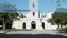  Presentation with cuba - Audience pleasing PPT layouts consisting of old west s - san jose's church parque cespedes backdrop and a light blue colored foreground