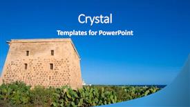  Presentation with tower - Colorful presentation design enhanced with san jose was a prision backdrop and a dark gray colored foreground