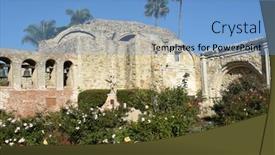  Presentation with mission - Presentation theme enhanced with san-juan-capistrano-ca-december background and a teal colored foreground