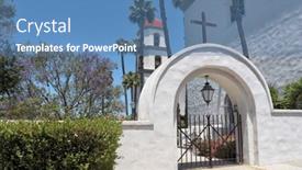  Presentation with mission - Colorful PPT theme enhanced with san-juan-capistrano-california-27 backdrop and a teal colored foreground
