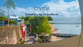  Presentation with san juan puerto rico - Slide set with san-juan-puerto-rico-caribbean background and a light blue colored foreground