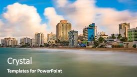  Presentation with san juan puerto rico - PPT layouts with san juan puerto rico resort background and a gray colored foreground