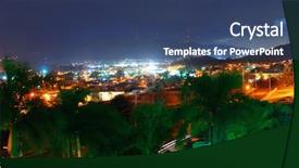  Presentation with san juan puerto rico - Beautiful presentation theme featuring san juan puerto rico backdrop and a ocean colored foreground