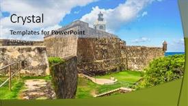  Presentation with carribean - Beautiful slides featuring carribean - san juan puerto rico backdrop and a light blue colored foreground