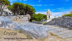  Presentation with church - Presentation theme with san-lorenzo-church-in-porto background and a coral colored foreground