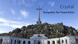  Presentation with civil war - Slide set enhanced with san-lorenzo-del-escorial-spain background and a  colored foreground