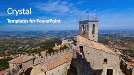  Presentation with italy - PPT layouts consisting of san marino italy - architecture background background and a  colored foreground