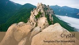  Presentation with fog - Theme having san national park south korea background and a coral colored foreground