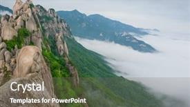  Presentation with fog - Amazing presentation design having san national park south korea backdrop and a violet colored foreground