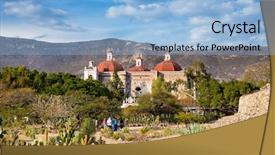  Presentation with history church - Colorful theme enhanced with san pablo church in mitla backdrop and a light blue colored foreground