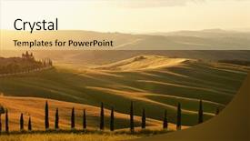  Presentation with tuscany - Beautiful slide set featuring san quirico d orcia tuscany backdrop and a blonde colored foreground