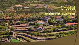  Presentation with road to failure - Presentation theme with san roque - road in la gomera island background and a  colored foreground