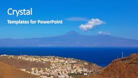 Presentation with island - PPT layouts enhanced with san roque - road in la gomera island background and a  colored foreground