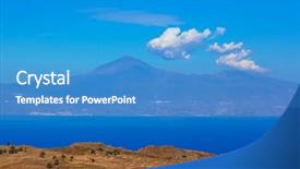  Presentation with island - PPT theme consisting of san roque - road in la gomera island background and a  colored foreground