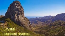  Presentation with rocks mineral - PPT theme with san roque - rocks in la gomera island background and a  colored foreground