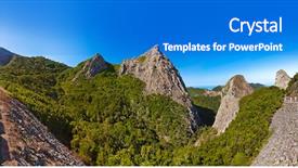  Presentation with rocks - Colorful slides enhanced with san roque - rocks in la gomera island backdrop and a  colored foreground