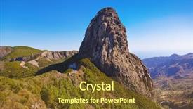  Presentation with rocks - Beautiful PPT theme featuring san roque - rocks in la gomera island backdrop and a  colored foreground