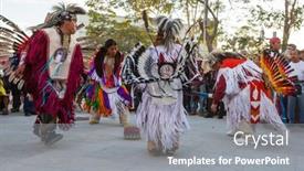  Presentation with native american - Presentation theme enhanced with san-salvador-el-salvador-january background and a gray colored foreground