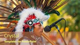  Presentation with native american - PPT theme consisting of san-salvador-el-salvador-january background and a red colored foreground