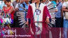  Presentation with native american - PPT theme enhanced with san-salvador-el-salvador-january background and a violet colored foreground