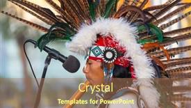  Presentation with native american - Presentation theme with san-salvador-el-salvador-january background and a coral colored foreground