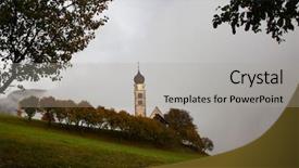  Presentation with foggy - Slides consisting of san valentino church background and a  colored foreground