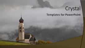  Presentation with food festival valentine day - Presentation theme enhanced with san valentino church background and a  colored foreground