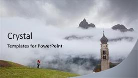  Presentation with foggy - PPT theme consisting of san valentino church background and a lemonade colored foreground