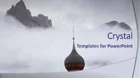  Presentation with foggy - PPT theme featuring san valentino church background and a sky blue colored foreground