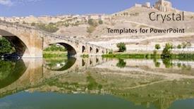  Presentation with spain - Presentation design having san-vicente-de-la-sonsierra background and a soft green colored foreground