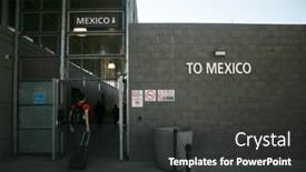  Presentation with pedestrian - Presentation having san-ysidro-california-11-26 background and a dark gray colored foreground