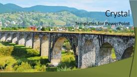  Presentation with railway - Audience pleasing PPT layouts consisting of sanatarium - beautiful landscape with old railway backdrop and a light blue colored foreground