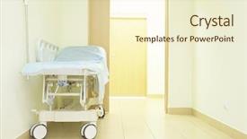  Presentation with hospital - Colorful PPT theme enhanced with sanatarium - interior of a hospital corridor backdrop and a cream colored foreground