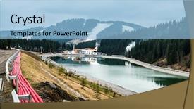  Presentation with penang heritage building - Audience pleasing presentation theme consisting of sanatarium - lake and new relaxation building backdrop and a  colored foreground