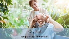  Presentation with wife - Amazing presentation theme having sanatarium - mature wife covering her husband backdrop and a  colored foreground