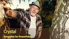  Presentation with happy retirement - Audience pleasing PPT layouts consisting of sanatarium - portrait of a handsome senior backdrop and a tawny brown colored foreground