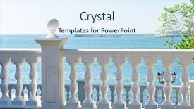  Presentation with sea - Theme enhanced with sanatarium - view to the sea background and a sky blue colored foreground