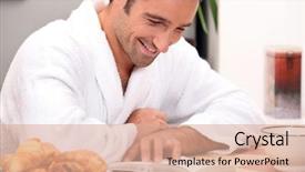  Presentation with kids reading book - Slide deck having the industry of gas background and a  colored foreground.