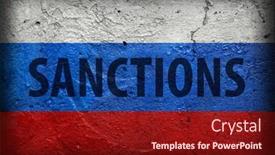  Presentation with russia - Presentation theme enhanced with sanctions-on-russia-concrete-wall background and a tawny brown colored foreground