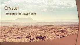  Presentation with utah - PPT layouts having sanctuary - wild mustangs in american prairie background and a sky blue colored foreground