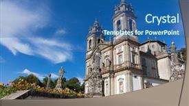  Presentation with calvary the crucifixion of jesus - PPT layouts with sanctuary of bom jesus do background and a  colored foreground