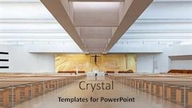  Presentation with pilgrimage - Theme having sanctuary-of-fatima-portugal-march background and a coral colored foreground