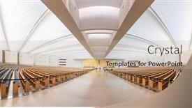  Presentation with pilgrimage - Slide deck with sanctuary-of-fatima-portugal-march background and a coral colored foreground