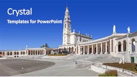  Presentation with pilgrimage - Audience pleasing PPT layouts consisting of sanctuary of fatima portugal sanctuary backdrop and a cobalt blue colored foreground