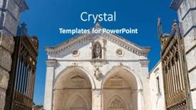  Presentation with unesco - Slides having sanctuary-of-san-michele-arcangelo background and a ocean colored foreground