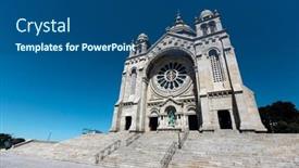  Presentation with healings of jesus - PPT theme having sanctuary-of-the-sacred-heart background and a ocean colored foreground