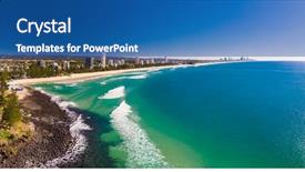  Presentation with heads - Audience pleasing presentation consisting of aerial view of burleigh heads backdrop and a ocean colored foreground