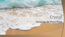  Presentation with sand ocean - PPT layouts featuring sand and ocean wave background and a lemonade colored foreground