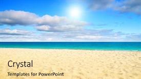  Presentation with sand ocean - Amazing PPT layouts having sand and ocean backdrop and a  colored foreground